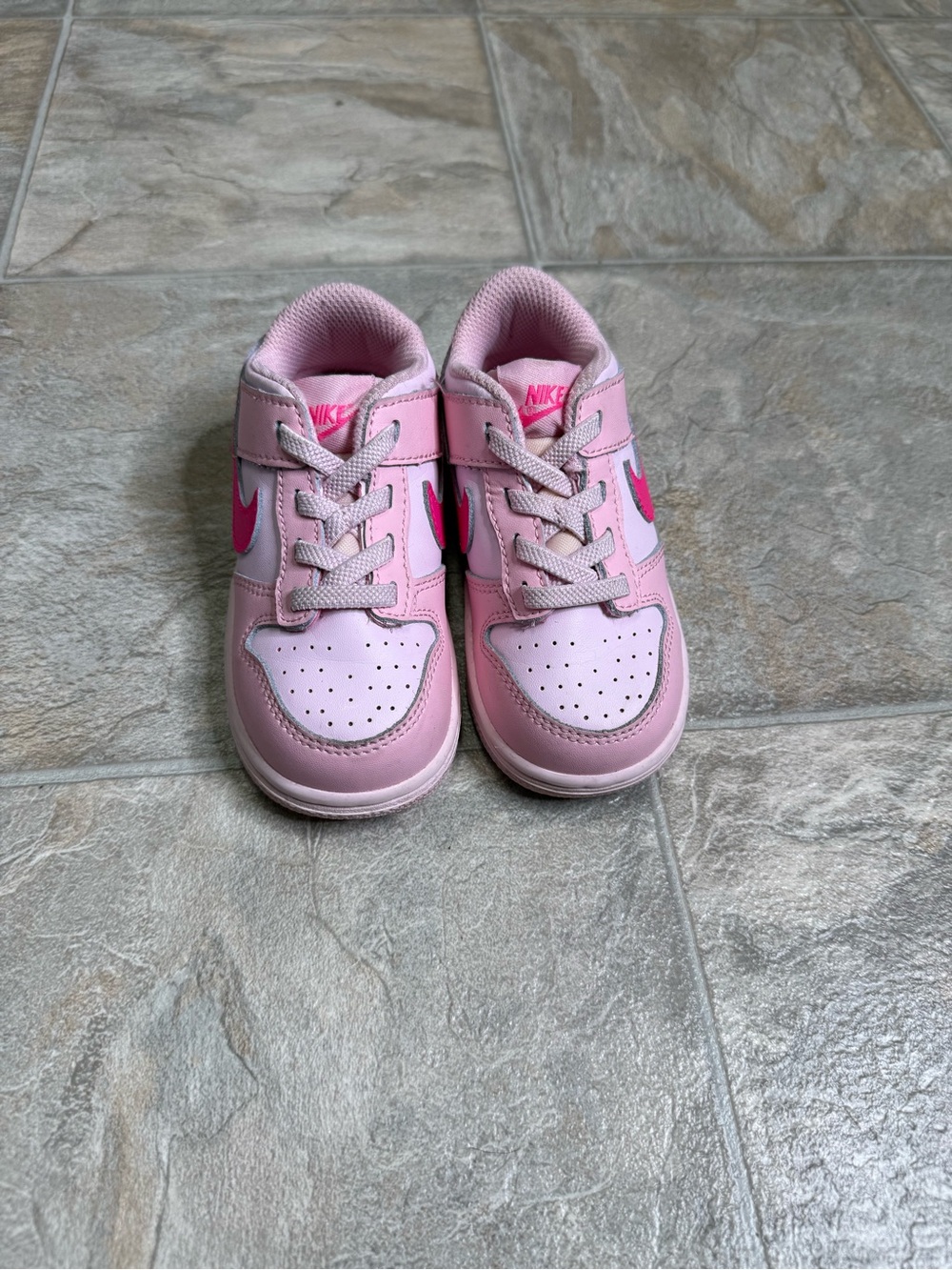 Nike Dunk Low Triple Pink TD Shoe Size 8c Pink DH9761-600 Preowned